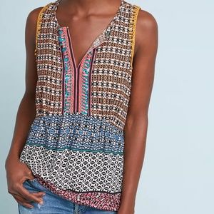 Anthropologie Ranna Gill Dahshur Sleeveless Blouse